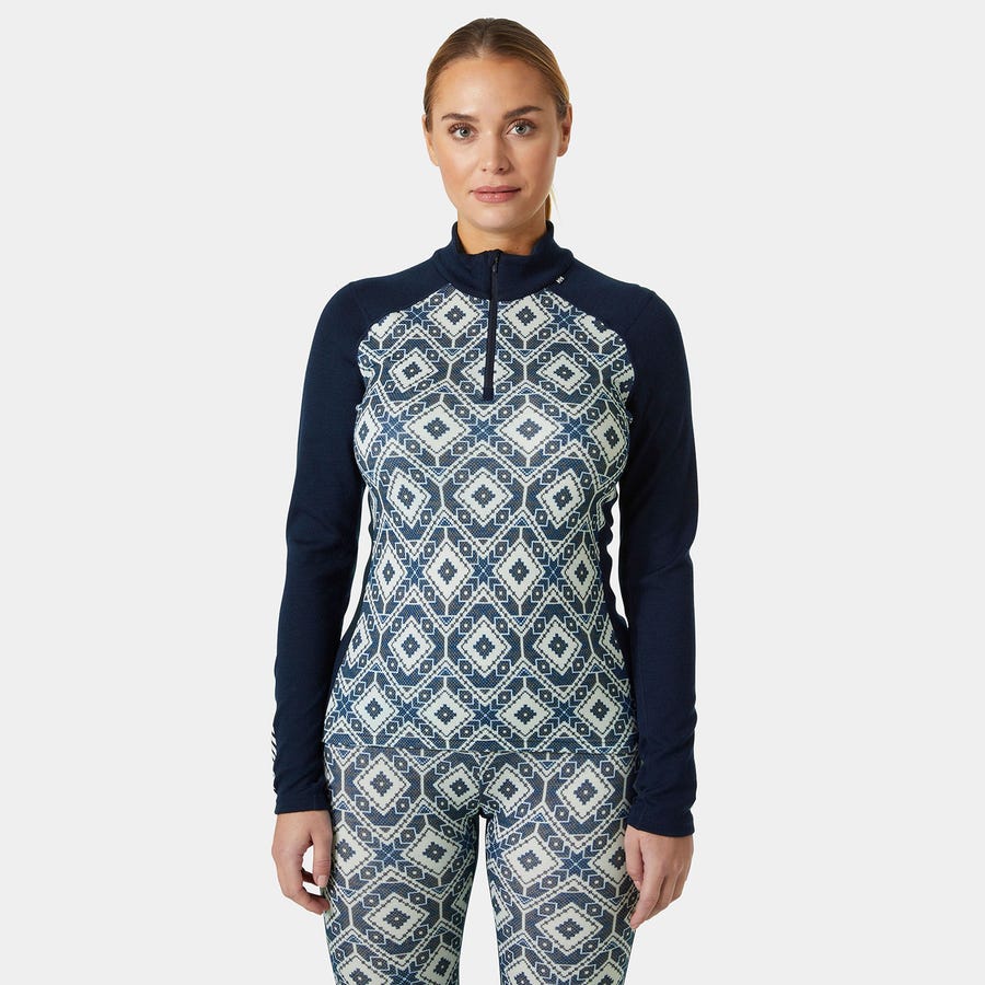 Women's LIFA Merino Midweight Graphic Half-Zip Base Layer