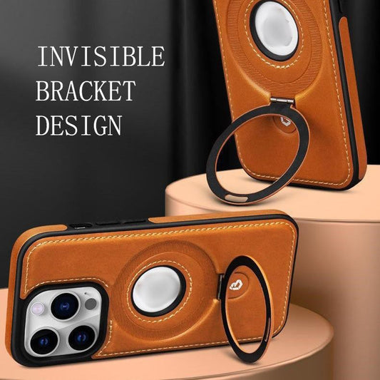 Classic Leather Magnetic iPhone Case with Stand