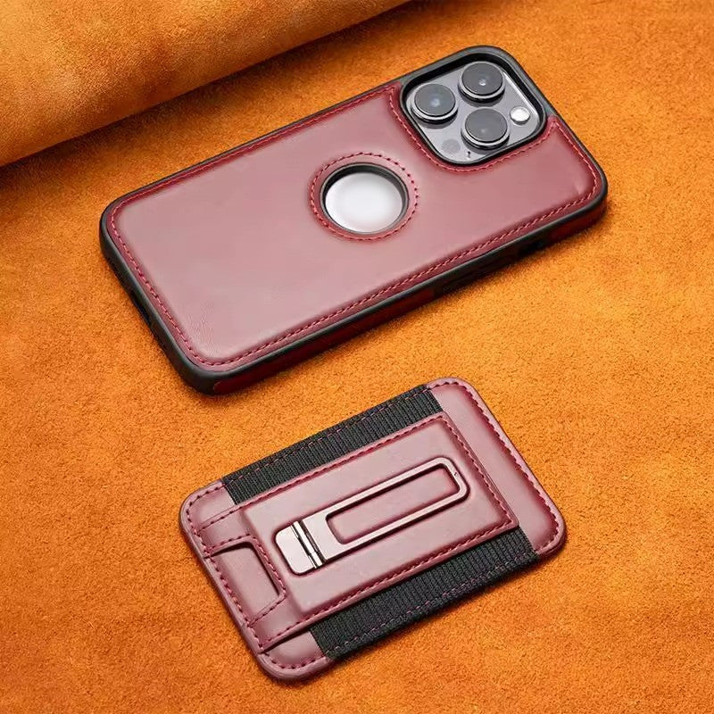 Leather Magnetic Card Holder Phone Case