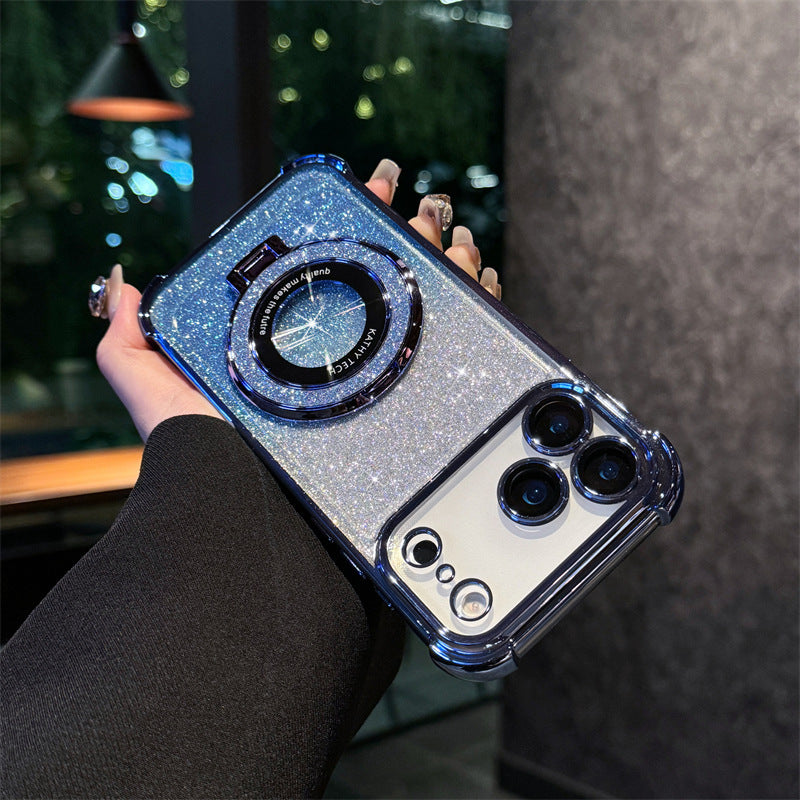 Four-corner Airbag Glitter Magnetic Phone Case (for iPhone Series)