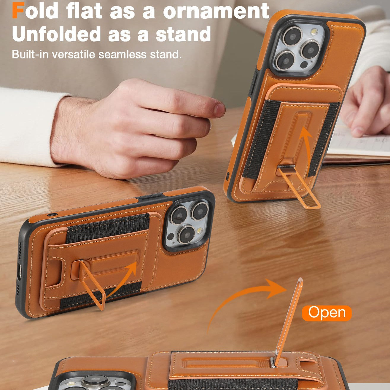 Leather Magnetic Card Holder Phone Case