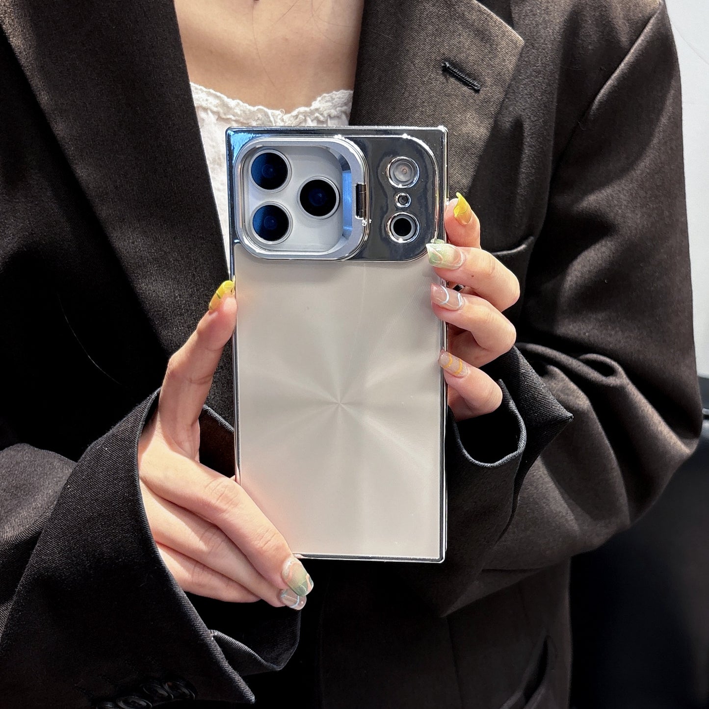 High-end Laser Square Aurora Suitable for iPhone Mobile Phone Case