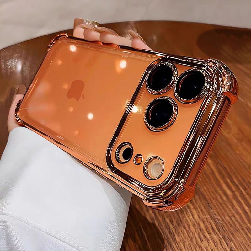 Airbag Shockproof Electroplating Transparent Phone Case for iPhone 14 15 16 17