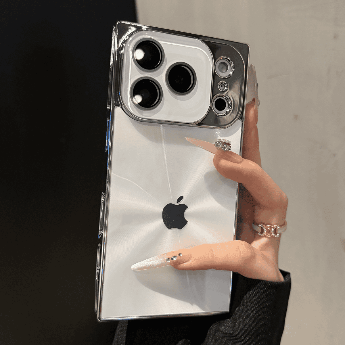 High-end Laser Square Aurora Suitable for iPhone Mobile Phone Case